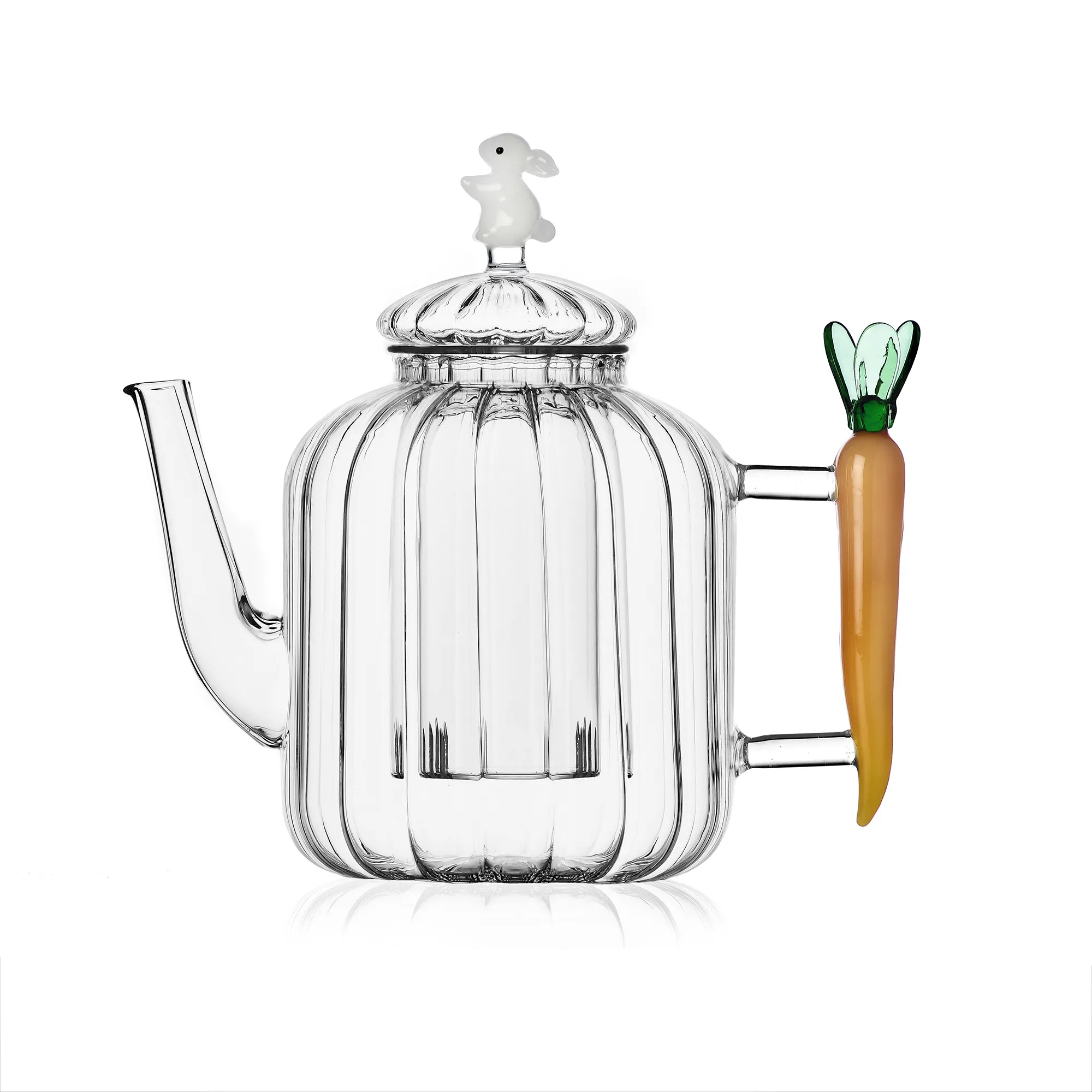 Optic Teapot Ichendorf Collection Vegetables Carrot and White Rabbit